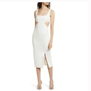 Socialite white cut out midi size XL